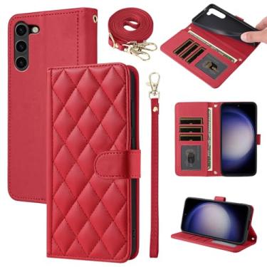 Imagem de Furiet Capa carteira para Samsung Galaxy S23 Plus S23+ 5G com alça de ombro, vários compartimentos para cartões, capa de telefone com suporte de couro PU para S23plus 23S + S 23 23+ SM-S916U 16.8 cm