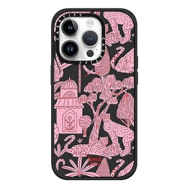 Imagem de CASETiFY Capa Impact para iPhone 15 Pro [4X testado contra quedas de grau militar/proteção contra quedas de 2,5 metros/compatível com Magsafe] - estampas de animais - Cheetah Paradise Pink - preto