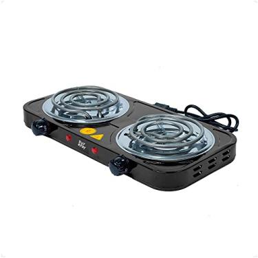 Imagem de Fogão Cooktop Elétrico Fogareiro 2 Bocas 2.500 Watts (Preto 110V)