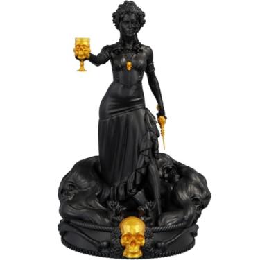 Imagem de Estátua Pombagira Rosa Caveira do Cemitério - Imagem Umbanda Candomblé (Cor Aurum Noctis)