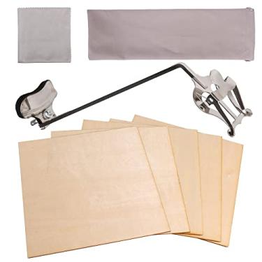 Imagem de Yibuy Conjunto de 6 peças de folhas de lira e cortiça 200 x 200 x 1,5 mm para saxofone soprano