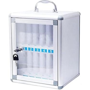 Imagem de Fechaduras De Móveis Cofre Para Celular Transparente Com Fechadura Para Funcionários Estudantis Armazenamento De Celular Caixa Armário De Armazenamento De Restaurante, Silver, 24