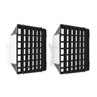 Imagem de Difusor de softbox dobrável GVM com colmeia de grade para RGB série 800D/560AS/480LS, adequado para iluminação de estúdio, fotografia de retrato, iluminação de vídeo, painel de LED, 2 pacotes, 28 x 28 cm