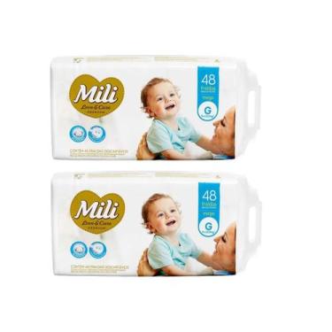 Imagem de Kit 2 Fralda Infantil Love & Care G Mega 48 Unidades - Mili