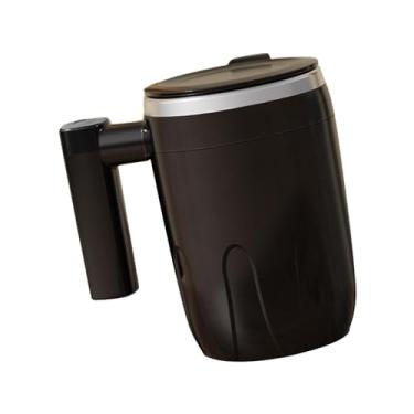 Imagem de AFXGUSD Caneca de Café Auto-agitada, Coqueteleira Elétrica de Proteína, Garrafa de aço Inoxidável, Copo Automisturador, PRETO, Tamanho real