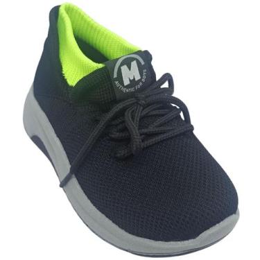 Imagem de Tênis Molekinho Menino Infantil Dia a Dia com Tecido Knit, Preto, Amar