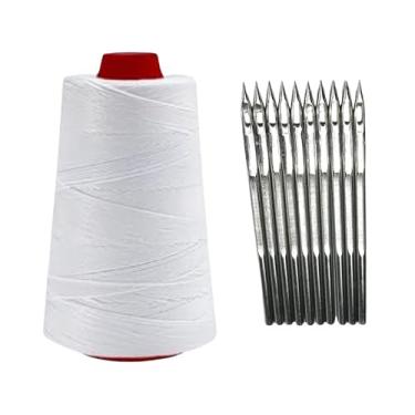 Imagem de Cones de linha de rolo de 183 m para fecho de costura de saco resistente - Máquinas de costura elétricas portáteis compatíveis com conjunto de linha de camada única de alta resistência - Nylon (linha