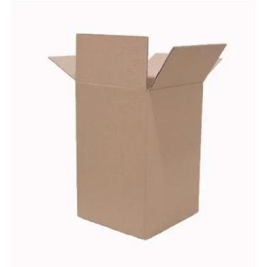 Imagem de Kit Caixa De Papelão 25 Unidades 25X25X30 Parda Tipo Maleta - Kaztelo