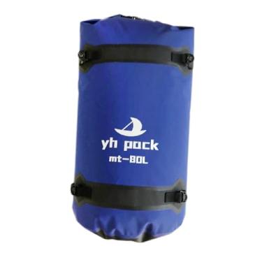 Imagem de Dynwave Bolsa de viagem impermeável de grande capacidade para quadro de motocicleta para homens e mulheres, bolsa traseira para viagem e praia, Azul 80l