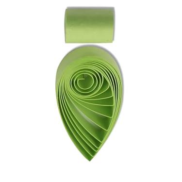Imagem de Quilling Tiras de Papel Metálico Rolo de 3 mm para Fazer Cartão Artesanal Tiras de Quilling de Cor Única 1/20.3 cm 60 Pçs da ODETOJOY (Verde)