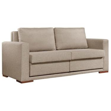 Imagem de Sofá Cama Hermes 3 Lugares Luxo 1,90 M Castellar Móbile, Linho Bege Cl