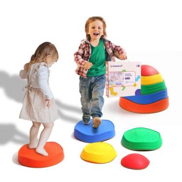 Imagem de Balance Stepping Stones makarci para crianças, antiderrapante, 5 unida