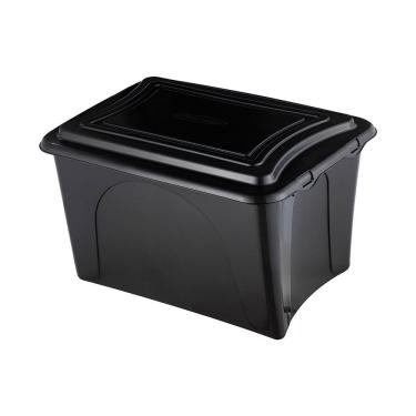 Imagem de Caixa Plastica Organizadora Grande 50 Litros - Plasvale Eco Preto