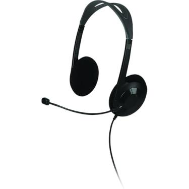 Imagem de Jensen Fone de ouvido estéreo com microfone giratório, faixa de cabeça ajustável, almofadas acolchoadas – Ótimo para home office e aprendizagem remota