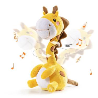 Imagem de Brinquedo de girafa de pelúcia TUMAMA Dancing Talking com disco para c