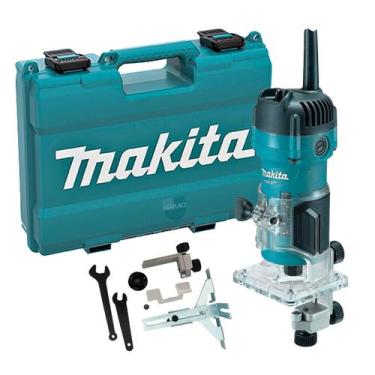 Imagem de Kit Tupia Manual 6mm 530 Watts M3700B Makita e Maleta, 220V
