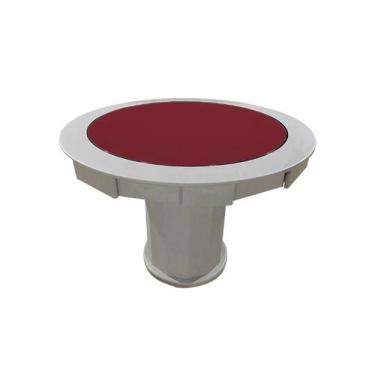 Imagem de Mesa de Carteado com Gavetas e Porta copos Nude - 1,37x0,80 - Sem xadr