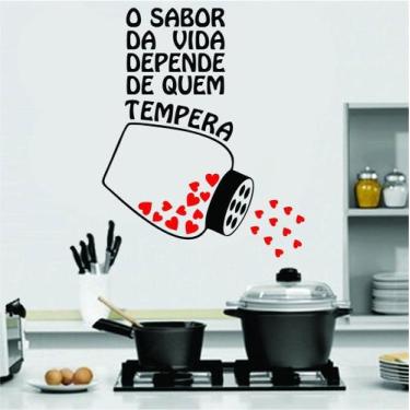 Imagem de Adesivo de Parede pra Cozinha - O Sabor da vida - RA Personalize