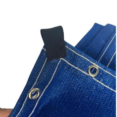 Imagem de Tela Toldo Sombra Garagem Carro 90% Azul 4x5 Bainha Ilhós - JKS - AGRO