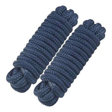 Imagem de Linhas de doca de barco TetherTite 5/8 polegadas 20/25/30 pés, linhas de doca de barco de nylon trançado duplo com laço, corda marinha de linha de amarração (1/5.1 cm*15.2')
