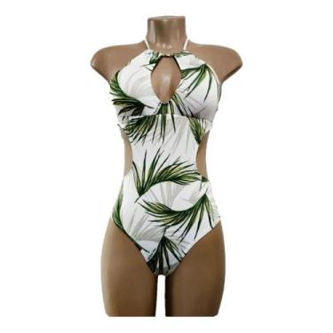 Imagem de Maiô Engana Mamãe Lateral Larga Com Bojo - VILA BEACH WEAR, Folhado ve