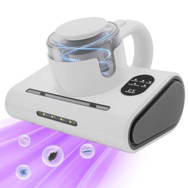 Imagem de TRUERZA Aspirador de Pó Antiácaro Portátil, 500ml, Filtragem Dupla, Luz UV, Escova Rotativa, Visor Digital, 300W, 110V