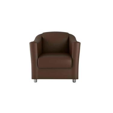 Imagem de Poltrona Decorativa Confortável Para Descanço Bia Matrix Sintetico Marrom