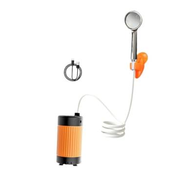 Imagem de simhoa Chuveiro de acampamento, chuveiro portátil, visor digital inteligente, 4800mAh recarregável para viagens, caminhadas, acampamentos e limpeza de, Chuveiro de 3 Velocidades