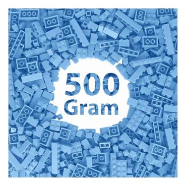 Imagem de Carlerait Tijolos de construção azuis claros, blocos de construção clássicos compatíveis com todas as principais marcas