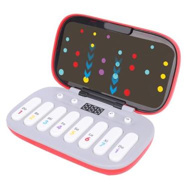 Imagem de SPYMINNPOO Máquina de Jogo de Ritmo Musical, Brinquedos de Piano Eletrônico de Push de Mão, Com Música e Luz para Crianças de 3 a 16 Anos (Vermelho)