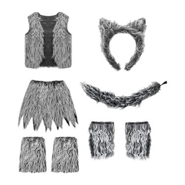 Imagem de MotiveTech Conjunto de Fantasia de Lobo Infantil