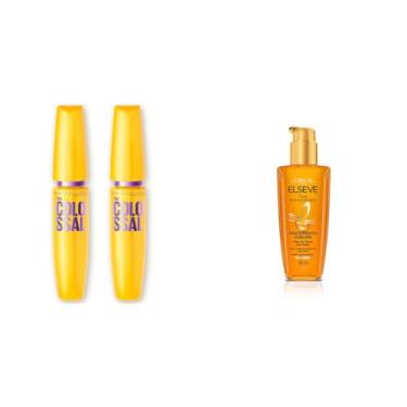 Imagem de Kit Maybelline NY 2 Máscaras de Cílios Colossal + Óleo Extraordinário 100ml