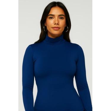 Imagem de Blusa Feminina Segunda Pele Térmica Peluciada Gola Alta - Sem Marca, A
