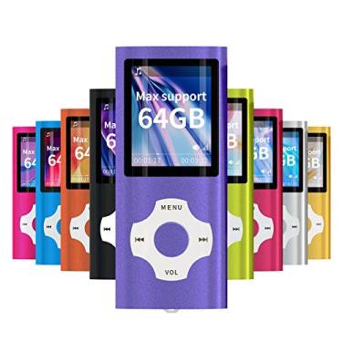 Imagem de WOWSYS - MP3 Player Portátil Multifuncional com 64 GB de Memória, Vermelho