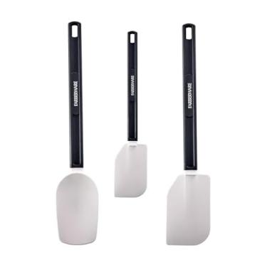 Imagem de FARBERWARE Conjunto de 3 espátulas de silicone Pro, ferramentas de cozinha certificadas NSF de 13,5 e 25,4 cm