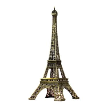 Imagem de Baoblaze Estátua da Torre Eiffel, modelo de torre Eiffel, ferro, decoração de casa, estatueta decorativa para mesa, festa de aniversário, lareira, quarto, 32cm