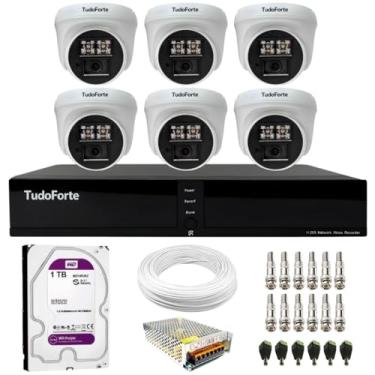Imagem de Kit 6 Câmeras de Segurança Tudo Forte Dome Interna Full Hd 1080p Visão Noturna de 20m 2.8mm + Dvr Tudo Forte Tfhdx 3308 8 Canais + Hd 1tb Purple