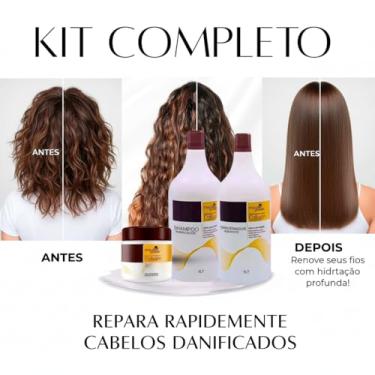 Imagem de Kit Shampoo e Condicionador 1Litro + Máscara Collagen 500g- Tratamento Capilar