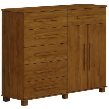 Imagem de Cômoda São Paulo Cinamomo 2 Portas 6 Gavetas Leifer Móveis