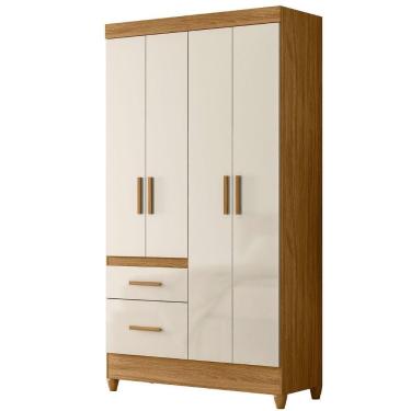 Imagem de Guarda Roupa Solteiro Madri 4p 110 Cm Freijo Off White Moval