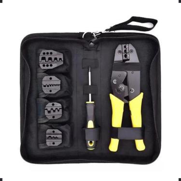 Imagem de 2X Alicate De Crimpagem De Ilhós Com Prensa De Catraca 8 Cab