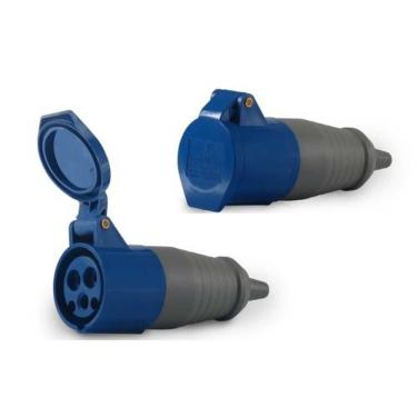 Imagem de Acoplador Industrial 16a 2p+t 220v-240v - Soprano - Nylon 6.6 - Latão - Nbr Iec 60309-1...
