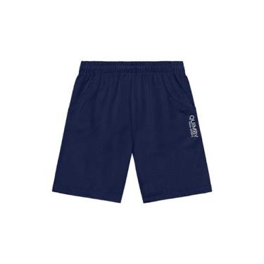 Imagem de Bermuda em Malha Dry Fit Quimby, Azul, 6