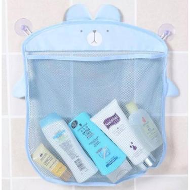 Imagem de Organizador Banho do Bebê - Saco de Brinquedos Azul 38x35cm