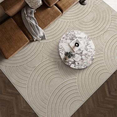 Imagem de Tapetes de estilo para sala de estar, tapete macio e fofo para sala de estar, tapete grosso e felpudo para vestiário, decoração de quarto de grande área (140x200 cm/E)
