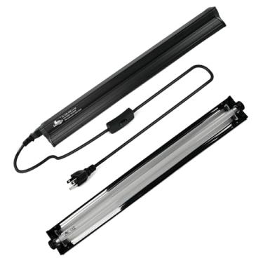 Imagem de MCLANZOO Kit Combinado De Iluminação Uvb T5 Para Répteis, Luminária 24 W Com Lâmpadas Desert 5.0, Exaustor Terrário, Lâmpada Aquecimento, Dragão Empanado, Tartaruga, Sapo, Lagarto, Cágado, Lagartixa