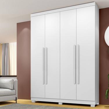 Imagem de Guarda Roupa Solteiro 4 Portas com Pés New Master Benetil