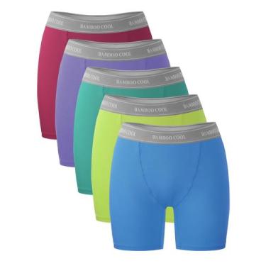Imagem de Cuecas boxer e shorts masculinos para mulheres, pacote com 5 unidades 