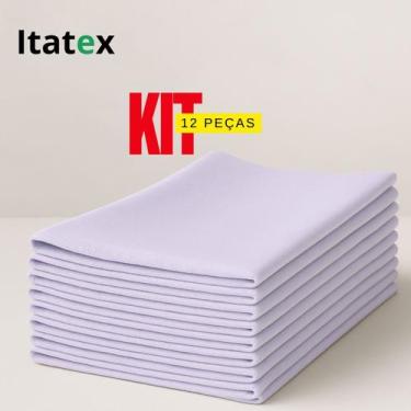 Imagem de Kit Panos de Prato Itatex Branco Sem Estampa Algodão 12 unidades 45x75