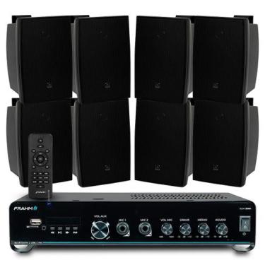 Imagem de Amplificador Bluetooth Usb Sd Slim 2000 Controle Remoto + 08 Caixas Jb
